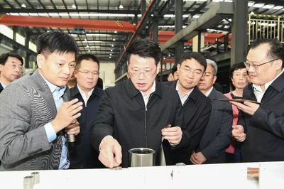 楊光榮、孫正東分別率隊觀摩全市產業發展項目 瑞琦塑膠展現建設成果